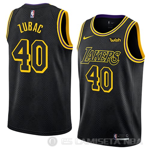Camiseta Ivica Zubac #40 Los Angeles Lakers Ciudad 2018 Negro - Haga un click en la imagen para cerrar